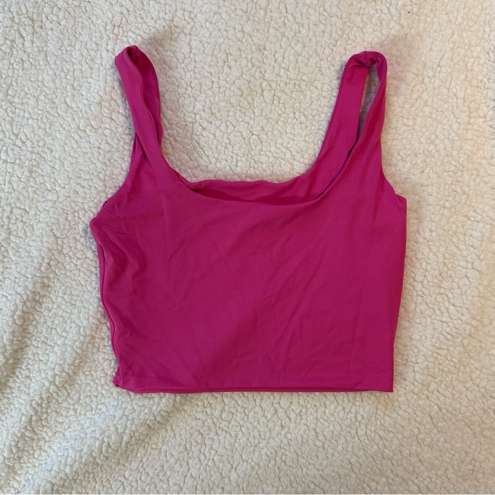 Pink Sleeveless Crop Top